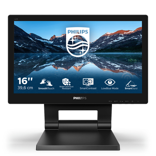 Philips 162B9T/00 touch screen-monitor 39,6 cm (15.6") 1366 x 768 Pixels Zwart