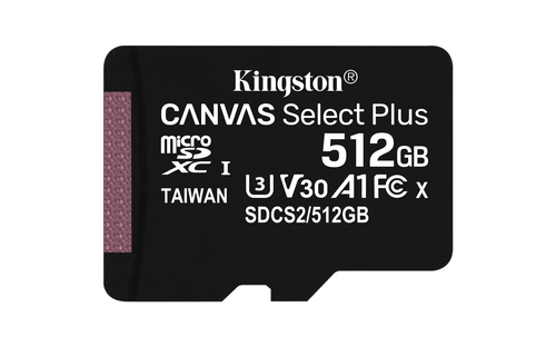 Kingston Technology Canvas Select Plus 512 GB SDXC UHS-I Class 10