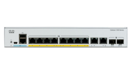 Cisco Catalyst C1000-8P-E-2G-L netwerk-switch Managed L2 Gigabit Ethernet (10/100/1000) Power over Ethernet (PoE) Grijs