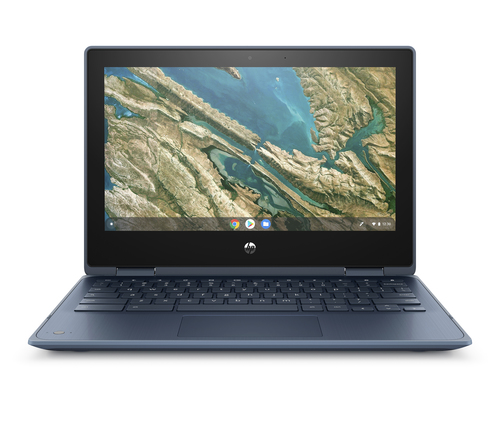 HP Chromebook x360 11 G3 EE 29,5 cm (11.6") Touchscreen HD Intel® Celeron® N 4 GB LPDDR4-SDRAM 32 GB eMMC Wi-Fi 5 (802.11ac) Chrome OS Blauw