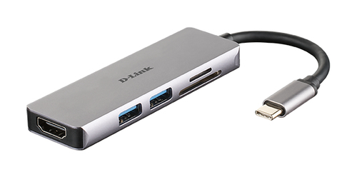 D-Link DUB-M530 notebook dock/port replicator Wired USB 3.2 Gen 1 (3.1 Gen 1) Type-C Aluminium, Black