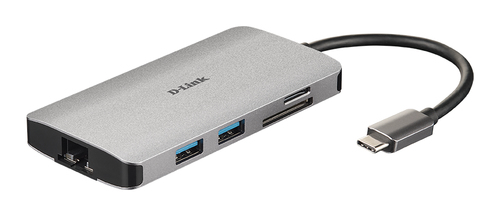 D-Link DUB-M810 interface hub USB 3.0 (3.1 Gen 1) Type-C 5000 Mbit/s Silver