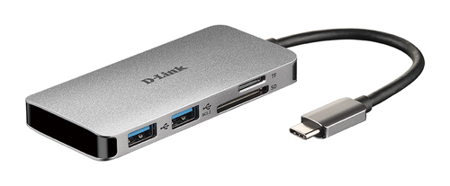 D-Link DUB-M610 notebook dock/port replicator Wired USB 3.0 (3.1 Gen 1) Type-C Aluminium,Black