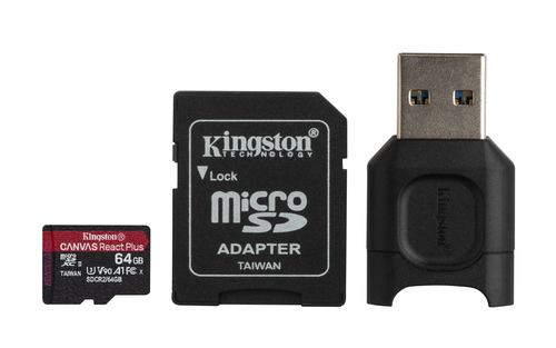 Kingston Technology Canvas React Plus 64 GB MicroSD UHS-II Klasse 10