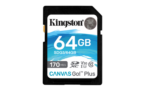 Kingston Technology Canvas Go! Plus memory card 64 GB SD Class 10 UHS-I
