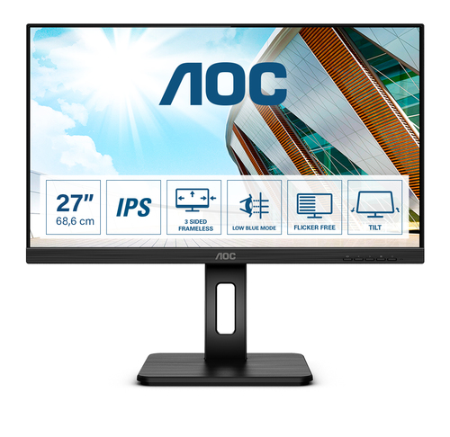 AOC P2 Q27P2Q LED display 68,6 cm (27") 2560 x 1440 Pixels Quad HD Zwart