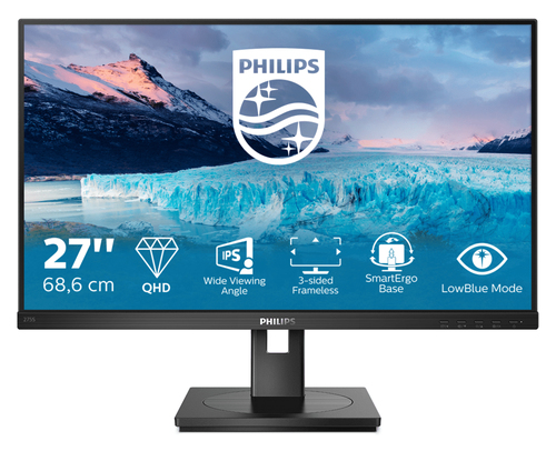 Philips S Line 275S1AE/00 LED display 68,6 cm (27") 2560 x 1440 Pixels 2K Ultra HD LCD Zwart