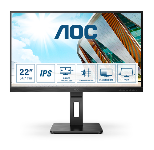 AOC P2 22P2DU LED display 54,6 cm (21.5") 1920 x 1080 Pixels Full HD Zwart