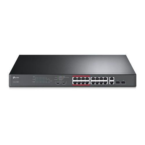 TP-LINK TL-SL1218MP netwerk-switch Gigabit Ethernet (10/100/1000) Power over Ethernet (PoE) Zwart