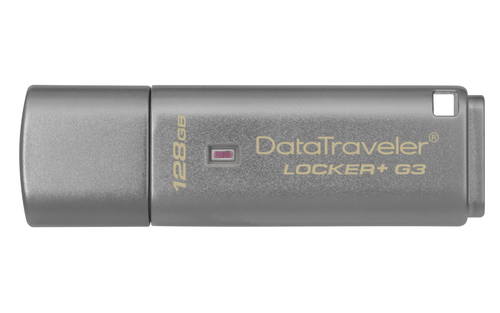 Kingston Technology DataTraveler Locker+ G3 USB flash drive 128 GB USB Type-A 3.2 Gen 1 (3.1 Gen 1) Zilver