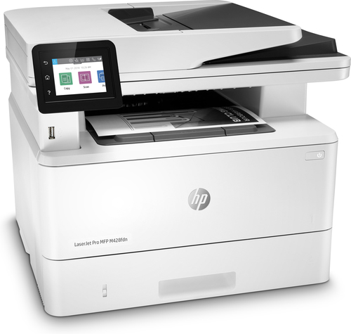 HP LaserJet Pro MFP M428fdn, Printen, kopiëren, scannen, fax, e-mail, Scannen naar e-mail; Dubbelzijdig scannen