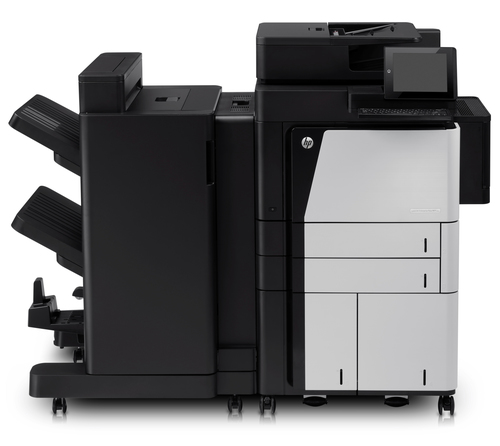 HP LaserJet Enterprise Flow MFP M830z, Printen, kopiëren, scannen, faxen, Invoer voor 200 vel; Printen via USB-poort aan voorzijde; Scans naar e-mail/pdf; Dubbelzijdig printen