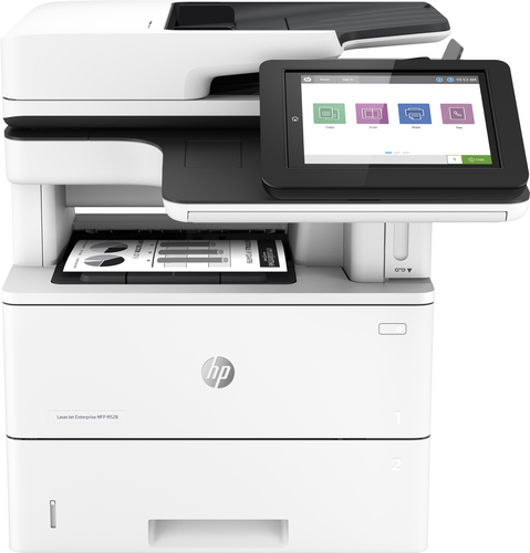 HP LaserJet Enterprise MFP M528f, Printen, kopiëren, scannen, faxen, Printen via usb-poort aan voorzijde; Scannen naar e-mail; Dubbelzijdig printen; Dubbelzijdig scannen
