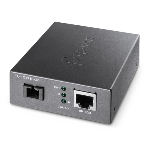 TP-LINK TL-FC111B-20 network media converter 100 Mbit/s Single-mode Black