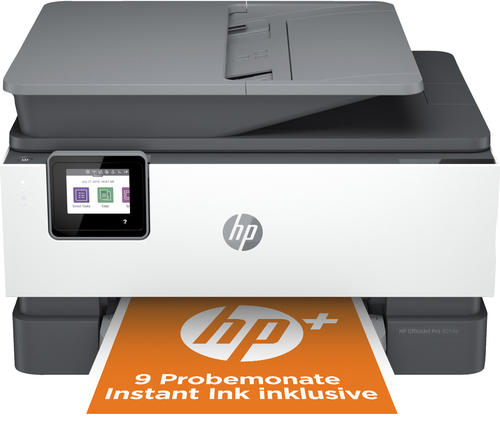 HP OfficeJet Pro 9014e All-in-One Printer, Small office, Print, copy, scan, fax, 35-sheet ADF; Front-facing USB printing; Scan to email; Two-sided printing; Dual Pass 2 Sided ADF