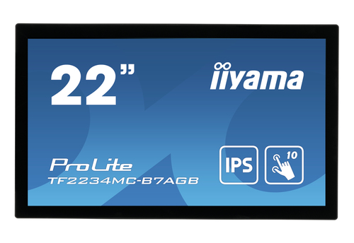 iiyama ProLite TF2234MC-B7AGB touch screen-monitor 54,6 cm (21.5") 1920 x 1080 Pixels Multi-touch Multi-gebruiker Zwart
