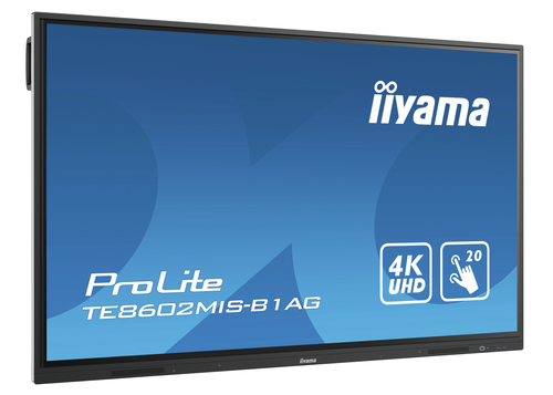 iiyama TE8602MIS-B1AG interactive whiteboards & accessories 2,18 m (86") 3840 x 2160 Pixels Touchscreen Zwart