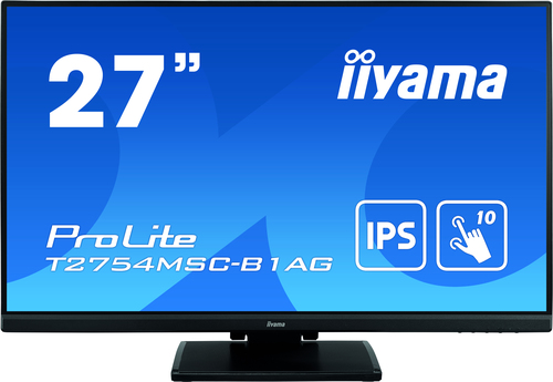 iiyama ProLite T2754MSC-B1AG touch screen-monitor 68,6 cm (27") 1920 x 1080 Pixels Multi-touch Multi-gebruiker Zwart