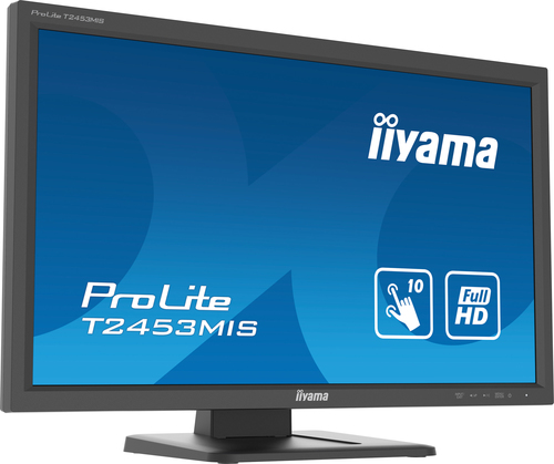 iiyama ProLite T2453MIS-B1 touch screen-monitor 59,9 cm (23.6") 1920 x 1080 Pixels Multi-touch Multi-gebruiker Zwart