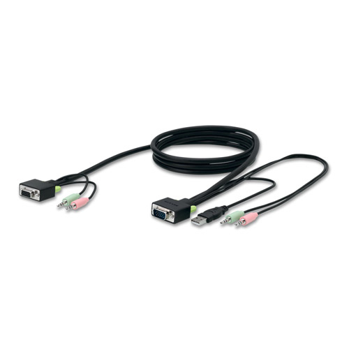 Belkin SOHO KVM Replacement Cable Kit, VGA & USB, 6 feet KVM cable Black 1.8 m