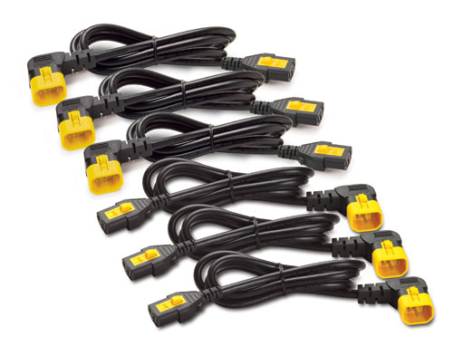 APC C13 - C14 (90 Deg), 1.8m, 6-pack power cable Black,Yellow 1.83 m C13 coupler C14 coupler