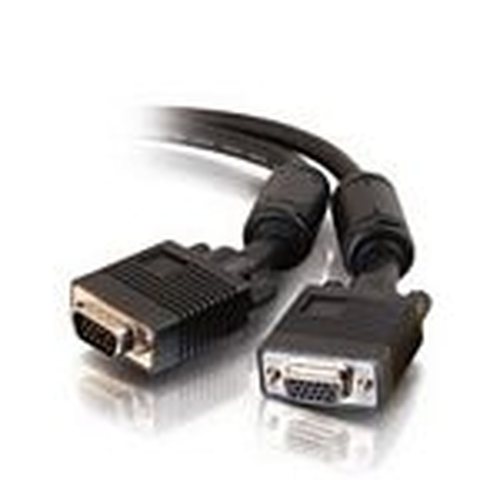 C2G Monitor HD15 M/F cable 2m VGA (D-Sub) VGA (D-Sub) Black VGA cable