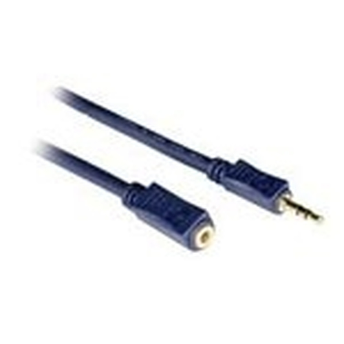 C2G 1m Velocity 3.5mm Stereo Audio Extension Cable M/F audio kabel Zwart