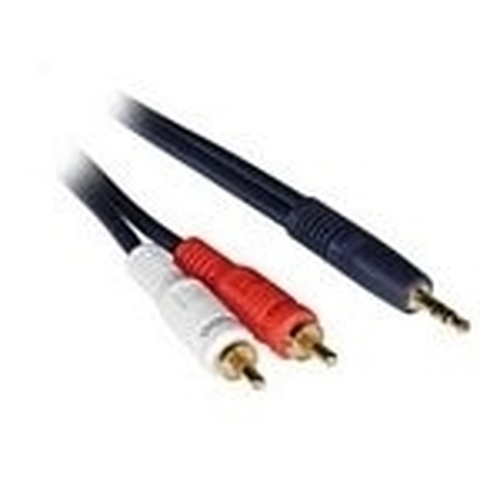 C2G 3m Velocity 3.5mm Stereo Male to Dual RCA Male Y-Cable 3m 3.5mm 2 x RCA Black audio cable