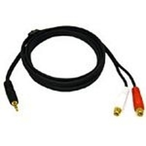 C2G 2m Value Series 3.5mm Stereo Plug/RCA Jack x2 Y-Cable 2m 3.5mm 2 x RCA Black audio cable