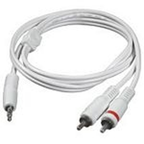 C2G 1m 3.5mm Male to 2 RCA-Type Male Audio Y-Cable - iPod 1m 3.5mm 2 x RCA White audio cable