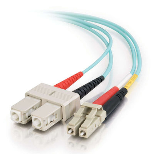 C2G 85515 3m SC SC Turquoise fiber optic cable