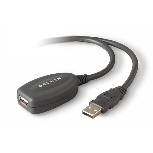 Belkin Active Extension Cable USB cable 5 m USB A Black