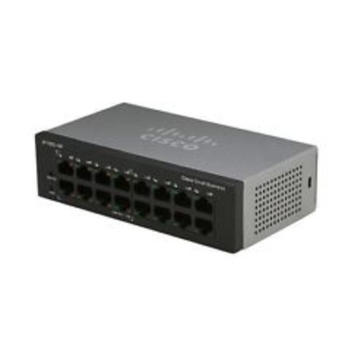 Cisco SF110D-16 Unmanaged L2 Fast Ethernet (10/100) Zwart