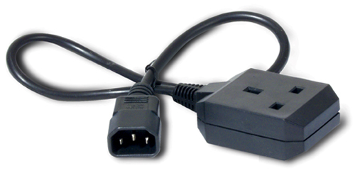 APC C14/BS1363 0.6m power cable Black C14 coupler