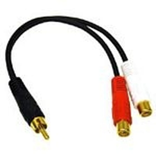 C2G Value Series RCA Plug to RCA Jack x2 Y-Cable RCA RCA Jack x 2 Black cable interface/gender adapter