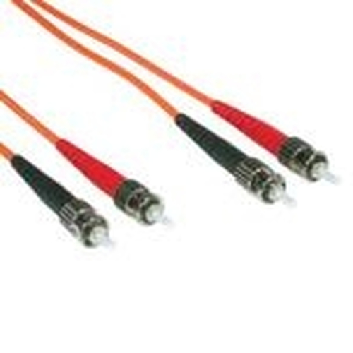 C2G 2m ST/ST LSZH Duplex 62.5/125 Multimode Fibre Patch Cable 2m Orange fiber optic cable