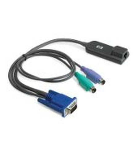 Hewlett Packard Enterprise KVM VGA + 2x PS/2 CAT5 Black cable interface/gender adapter