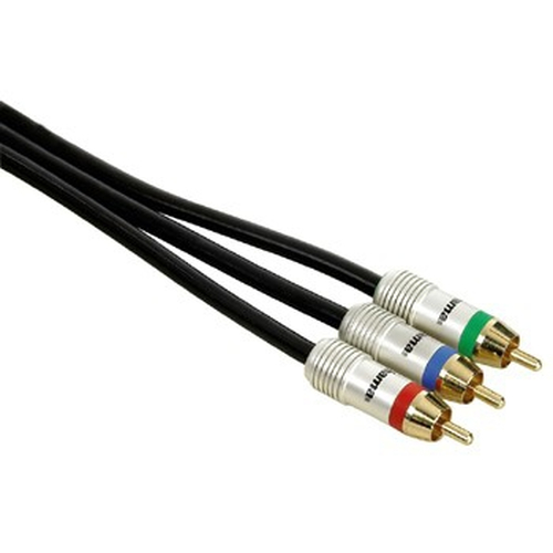 Hama 00083102 1.5m 3 x RCA Black component (YPbPr) video cable