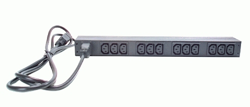 APC Rack PDU, Basic, 0U/1U, 16A, 230V, (12x) C13, C20 stekker