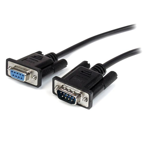 StarTech.com Zwarte straight-through DB9 RS232 seriële kabel M/F 2 m