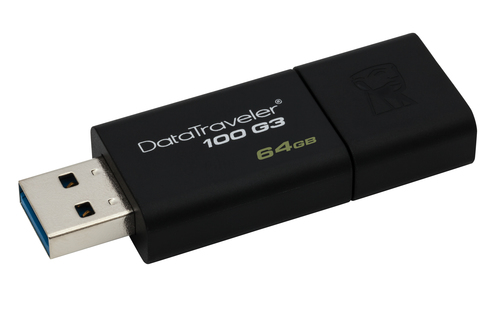 Kingston Technology DataTraveler 100 Generation 3 64GB 64GB USB 3.0 (3.1 Gen 1) Type-A Black USB flash drive