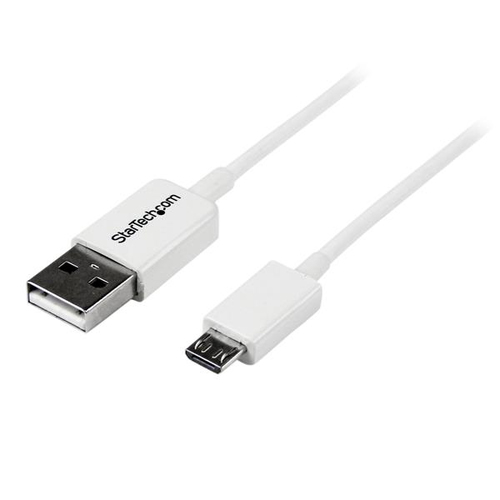 StarTech.com 2 m witte micro USB-kabel A naar micro B
