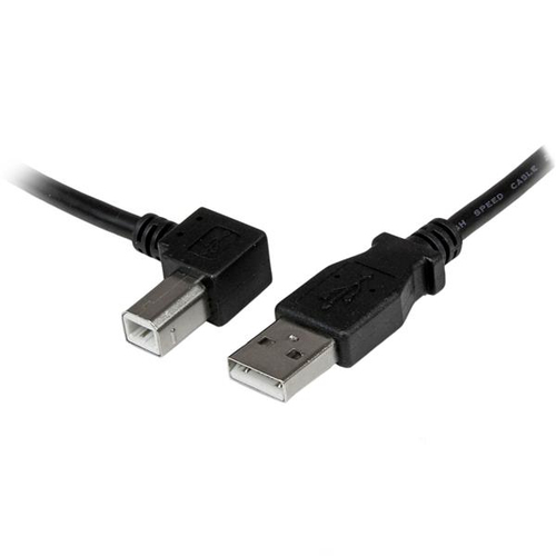 StarTech.com 2 m USB 2.0 A naar linkshoekige B-kabel M/M