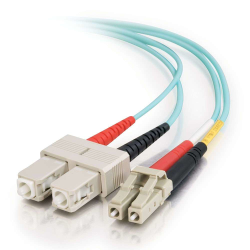 C2G 85531 1m LC SC Turquoise fiber optic cable
