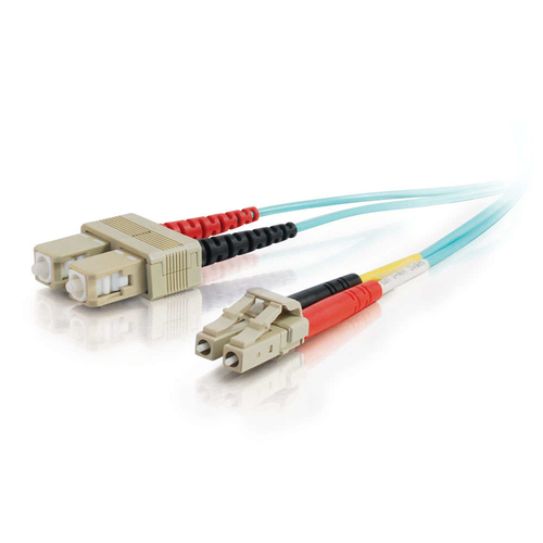 C2G 85539 30m LC SC Turquoise fiber optic cable