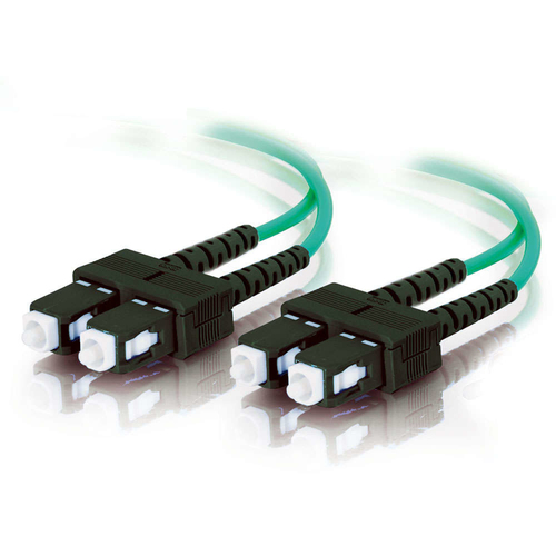 C2G 85519 15m SC SC Turquoise fiber optic cable