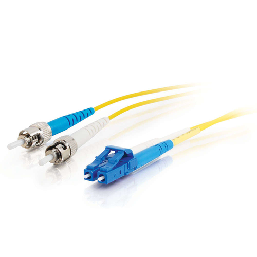 C2G 85600 10m LC ST Yellow fiber optic cable