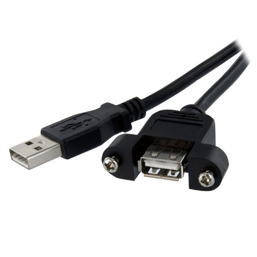 StarTech.com 60 cm lange, op paneel gemonteerde USB-kabel A naar A F/M