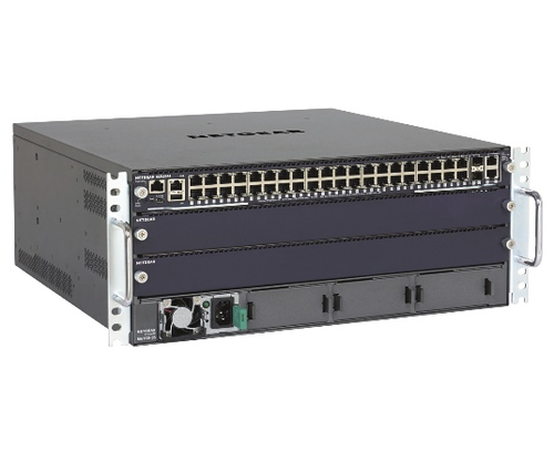 Netgear M6100-44G3-POE+ Managed network switch Gigabit Ethernet (10/100/1000) Power over Ethernet (PoE) 4U Black,Grey